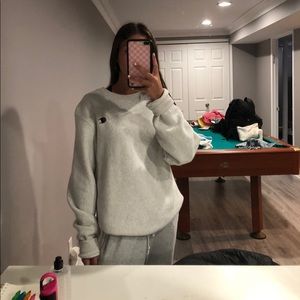 brand new grey champion crewneck